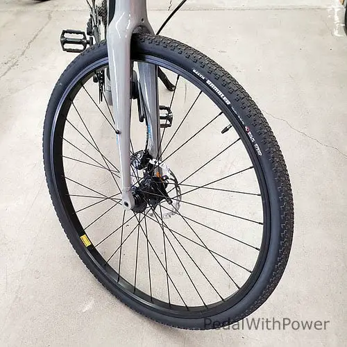 The front wheel on the Diamondback Current 2022