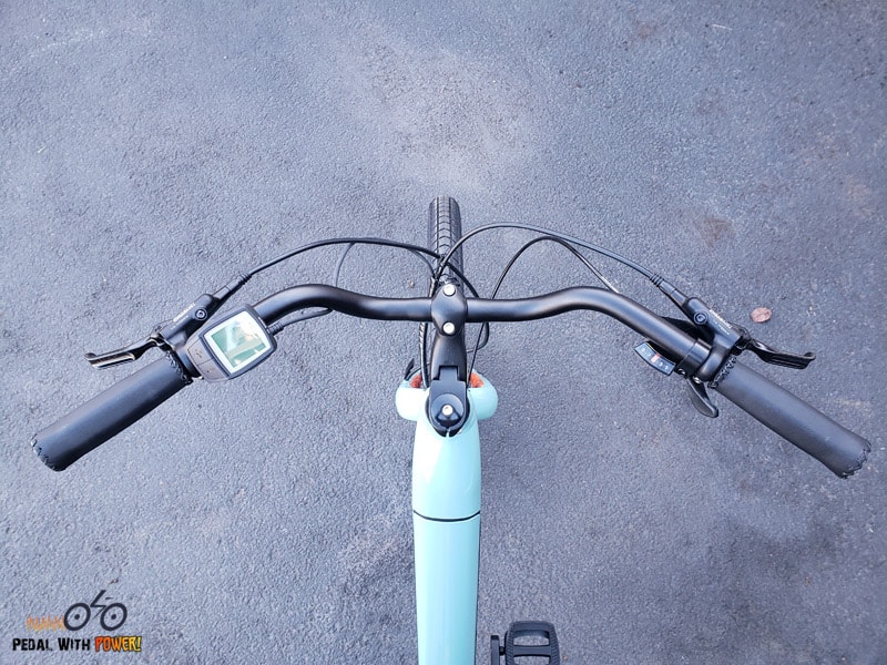 Handlebars on the Izip Vida 2021 from the top down