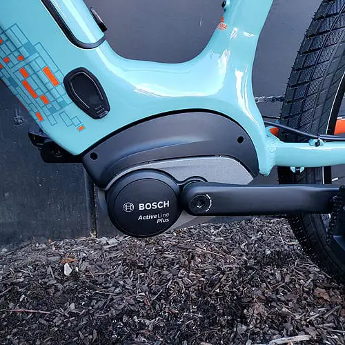 Close up of the Bosch motor on the Izip Vida 2021