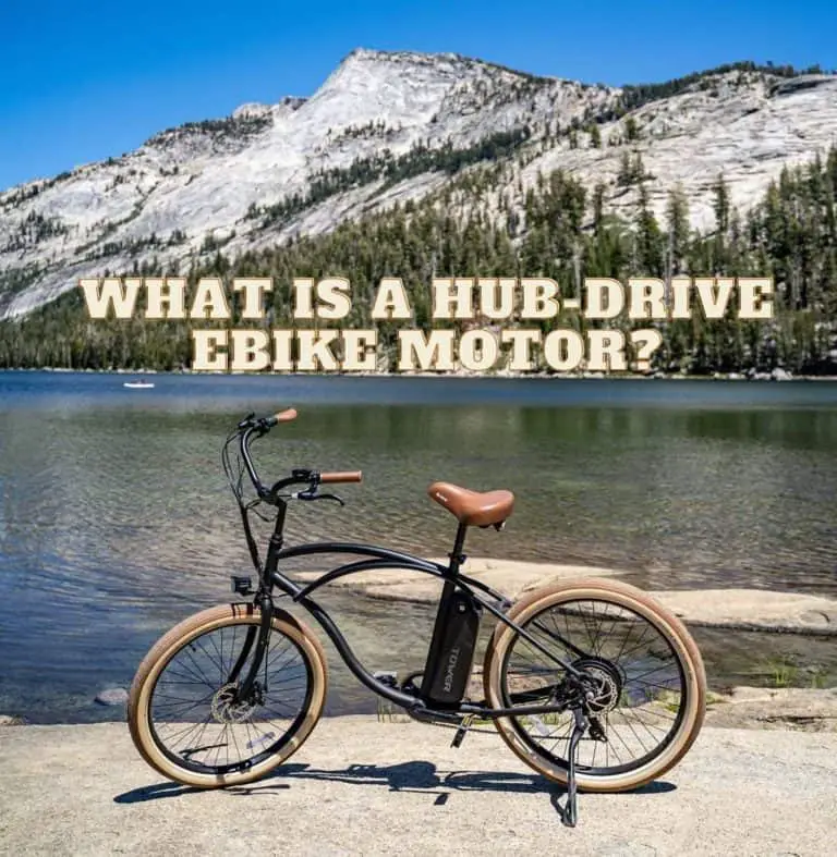 hub-drive ebike by lake