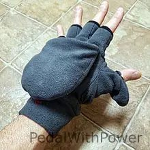 Manzella convertible glove on a hand