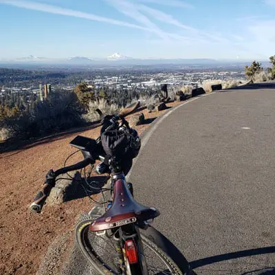 Haibike at the top of Pilot Butte