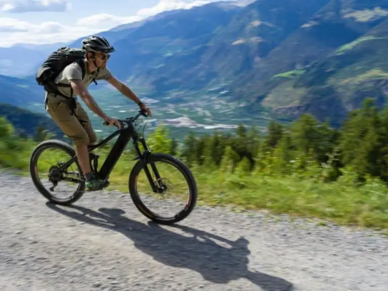 Guy on an ebike flying downhill