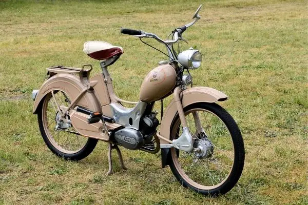 Old school moped with tank