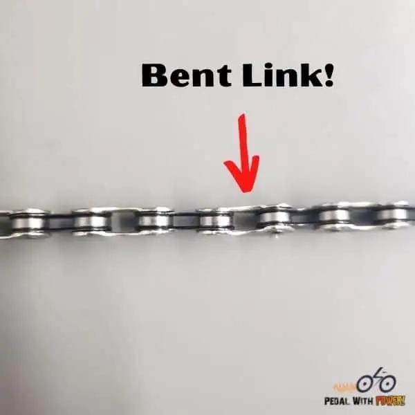 bent bicycle chain link
